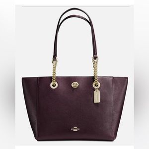 Coach Shoulder Tote handbag in great condition in oxblood color. #57107